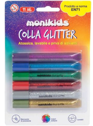 Immagine di COLLA GLITTER 11g 6pz MULTICOLOR