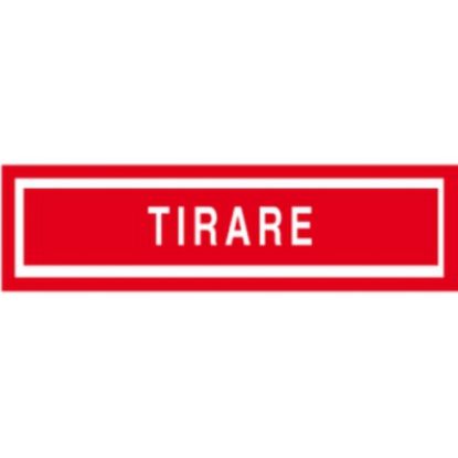 Immagine di TARGA ADESIVE 4X15 ROSSE TARGAFIX TIRARE 1pz