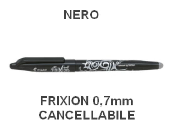 Immagine di PENNA SFERA PILOT FRIXION 0,7mm CANCELLABILE 12pz NERO