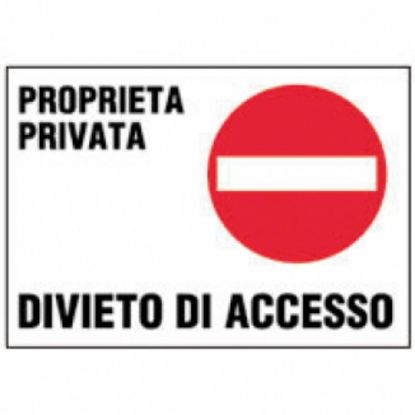 Immagine di TARGA ACCESSO VIETATO PROPR. PRIVATA 25X35 1pz