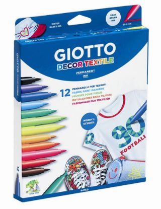 Immagine di PENNARELLI GIOTTO TEXTILE 12colori 1pz PER TESSUTO