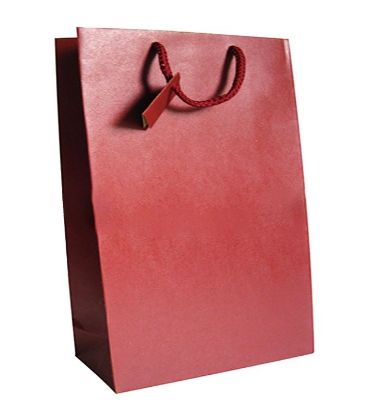 Immagine di SACCHETTI SHOPPER RINFORZATA BORDEAUX 22x10x29 12pz CON MANICO CORDA