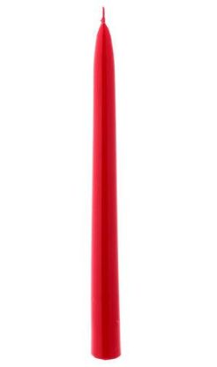 Immagine di CANDELA CONICHE 20cm 6pz ROSSO LACCATO