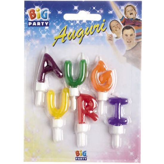 Immagine di CANDELINE LETTERE AUGURI COLOR 1pz