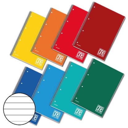 Picture of QUADERNI MAXI TINTA UNITA SPIRALE A RIGHE 90gr 5pz - 21X29 A4 FORATI