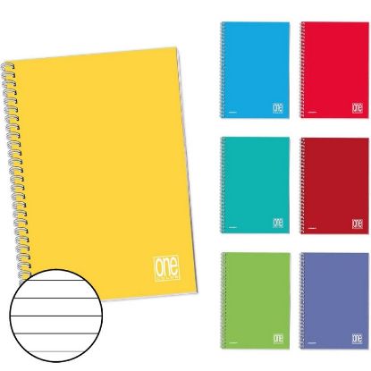 Immagine di QUADERNI MAXI TINTA UNITA SPIRALE A RIGHE 1R 90gr 5pz - 21X29 A4 NO FORI