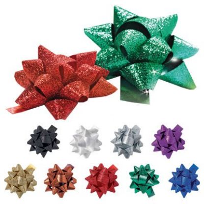Picture of COCCARDE 10mm 36pz D.5cm METAL POLVERE DI STELLE ASSORTITE