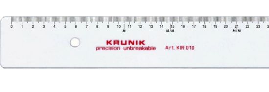 Immagine di RIGA RIGHELLO KRUNIK 20cm INFRANGIBILE DOPPIO CENTIMETRO