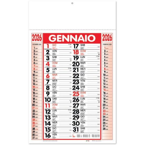 Immagine di CALENDARIO OLANDESE 29x47cm BLU/NERO