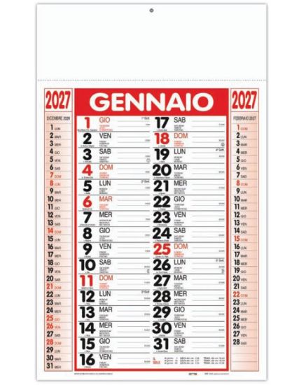 Picture of CALENDARIO OLANDESE 29x47cm BLU/NERO