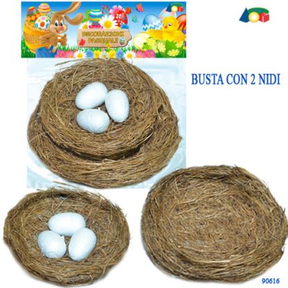 Picture of NIDO IN BUSTA SET 2 PEZZI PICCOLO CON UOVA