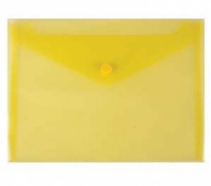 Immagine di BUSTA CON BOTTONE COLOR A4 5pz GIALLO 33,3x23,5cm