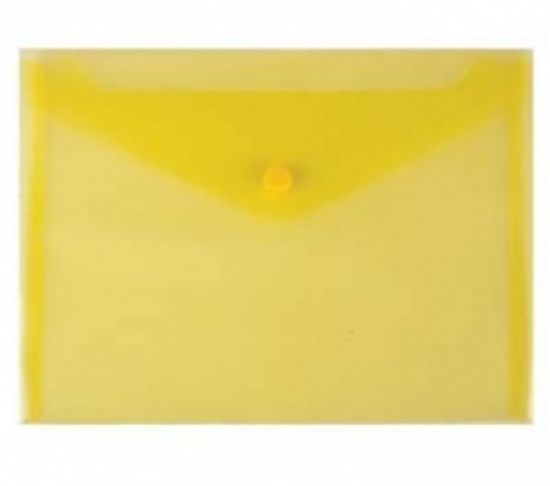 Immagine di BUSTA CON BOTTONE COLOR A4 5pz GIALLO 33,3x23,5cm