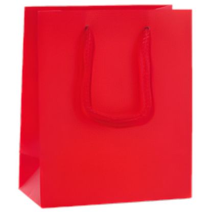 Immagine di SACCHETTI SHOPPER RINFORZATA ROSSO 22x10x29cm 12pz CON MANICO CORDA