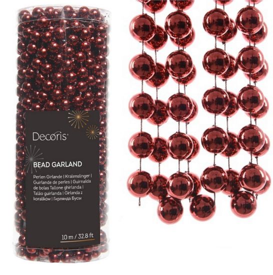 Immagine di GHIRLANDA mm8X10MT PERLE ROSSE