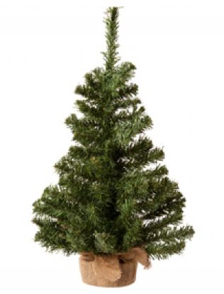 Immagine di ALBERO MINI VERDE H.60 D.35cm C/BASE SACCO JUTA - NATALE
