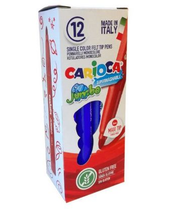 Immagine di PENNARELLI CARIOCA JUMBO 12 monocolore BLU