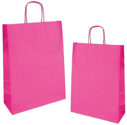 Immagine di SACCHETTI SHOPPER FUXIA 36x12x40cm 25pz MANICO RITORTO JOLLY KRAFT