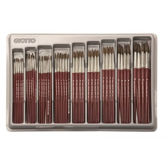Immagine di PENNELLI TONDI 1x156pz SERIE 400 N.ASS. P.TONDA pelo di pony F5551 - GIOTTO