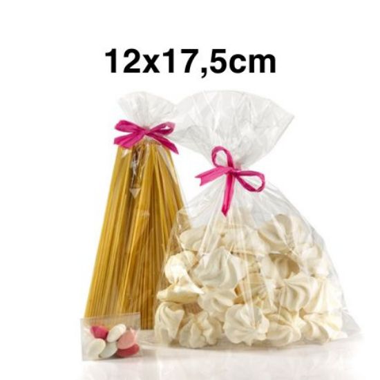 Immagine di SACCHETTI BUSTA CELLO TRASPARENTE A 12x17,5cm 50pz PER ALIMENTI