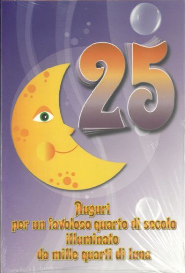 Immagine di BIGLIETTI AUGURI ANNI 25 - 10pz - N.25