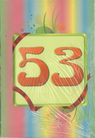 Immagine di BIGLIETTI AUGURI ANNI 53 - 10pz - N.53
