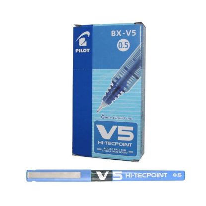 Immagine di PENNA ROLLER PILOT V5 BLU TAPPO 0,5mm 12pz TECPOINT - 4542R5