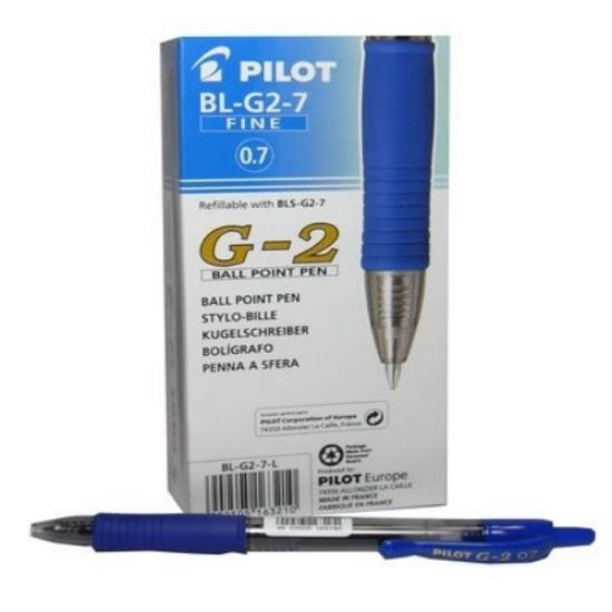 Immagine di PENNA SFERA PILOT G-2 GRIP BLU SCATTO 0,7mm 12pz - 40536B