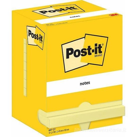 Immagine di POST-IT 3M 657 BLOCCO 76X102 12pz GIALLO