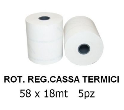 Picture of ROTOLI REGISTRATORE CASSA TERMICI 58x18mt 10pz