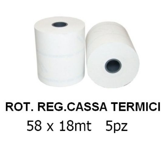 Picture of ROTOLI REGISTRATORE CASSA TERMICI 58x18mt 10pz