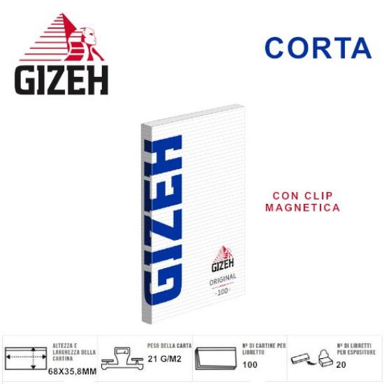 Immagine di CARTINE GIZEH CORTA DOPPIA BLU ORIGINAL 20pz Custodia Magnetica - PROV-A01088005