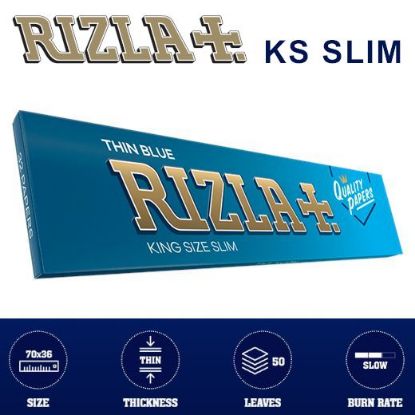 Immagine di CARTINE RIZLA KS SLIM BLU 50pz (Acc. 5,76)-A00005001