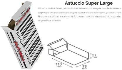 Immagine di ASTUCCI VUOTI DISTRIBUTORE 150pz EXTRA LARGE TABACCO 11,3-7,8-H3,00 POP FILTERS