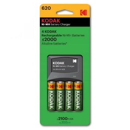 Immagine di CARICABATTERIE KODAK x STILO E MINISTILO + 4 AA STILO BATTERIE 2100mAh