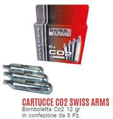 Immagine di CARTUCCE PISTOLA GAS Co2 5pz 12gr DEFENCE SYSTEM