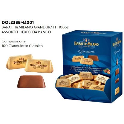 Immagine di BARATTI&MILANO GIANDUIOTTI CLASSICO 100pz ASSORTITI + EXPO DA BANCO - PR2025