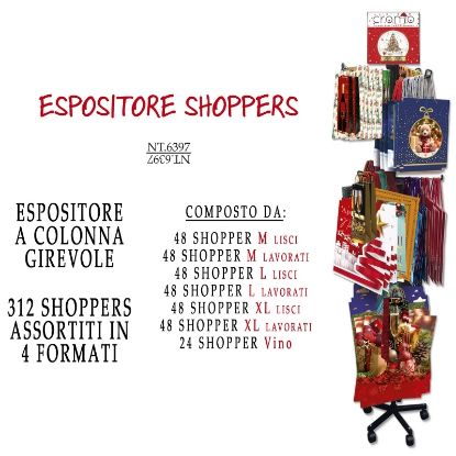 Immagine di SACCHETTI SHOPPER DECOR NATALE EXPO 312pz ASSORTITI