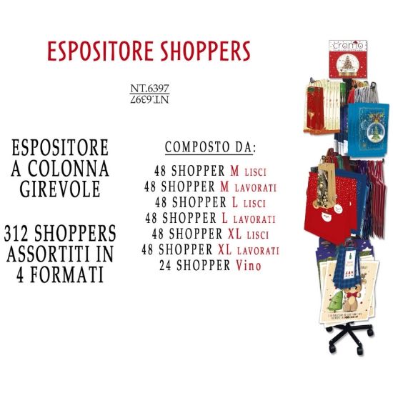 Immagine di SACCHETTI SHOPPER DECOR NATALE EXPO 312pz ASSORTITI