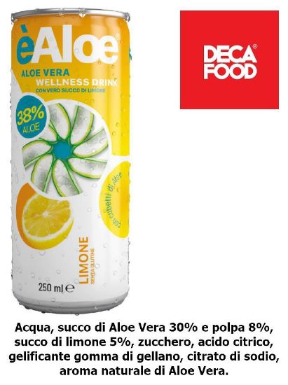 Immagine di BEVANDA ALOE VERA 12pz 250ml LIMONE LATTINA - èALOE scad. 15/06/2024