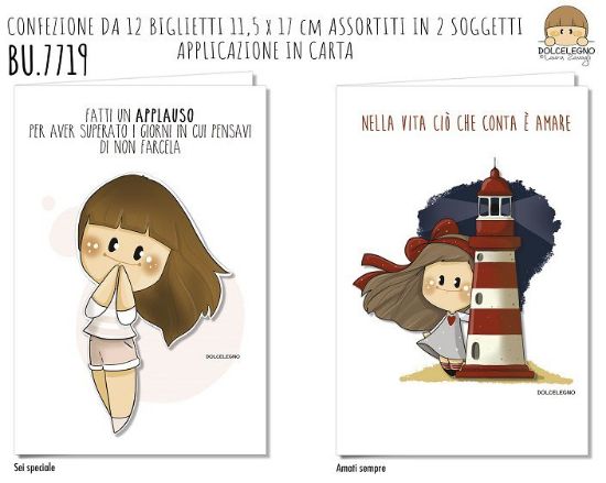 Picture of BIGLIETTI CROMO COMPLEANNO 12pz BUBINE