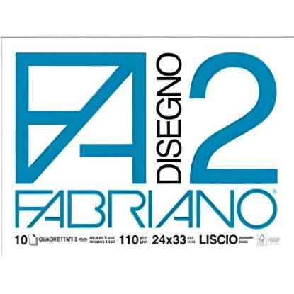 Immagine di ALBUM DISEGNO FABRIANO FA2 10 FOGLI 24x34cm LISCIO 10pz 5mm QUADRETTATO - FOGLI A STRAPPO
