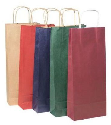 Immagine di SACCHETTI SHOPPER BOTTIGLIA 14x9x40cm 25pz TINTA UNITA SEALING