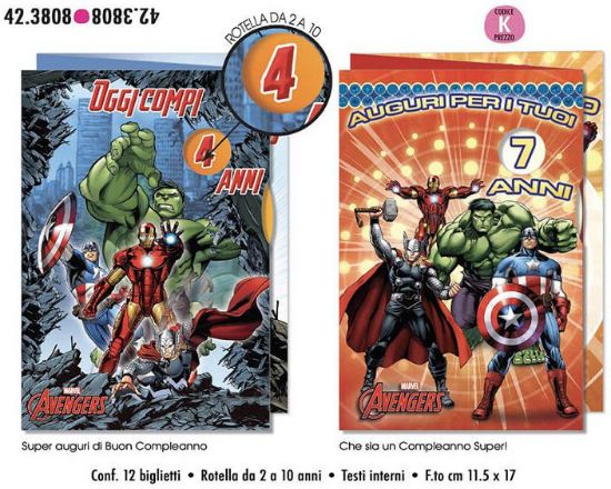 Immagine di BIGLIETTI CROMO COMPLEANNO DISNEY ROTELLA 12pz