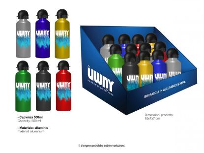 Immagine di BORRACCIA 500ml ALLUMINIO 12pz UNDERWOOD NEW YORK COLOR