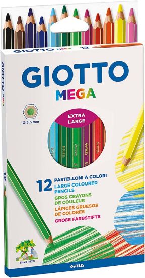 Immagine di PASTELLI GIOTTO MEGA 9mm 12 colori 1pz