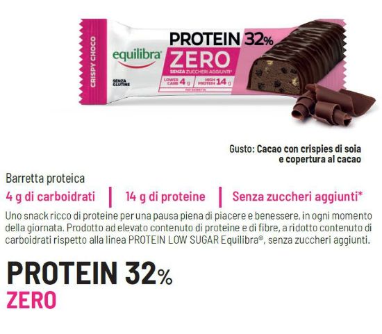 Immagine di BARRETTA EQUILIBRA PROTEIN 32% 24pz CRISPY CHOCO