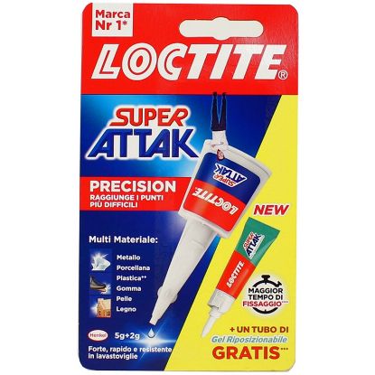 Picture of COLLA SUPER ATTAK 5gr PRECISION +2gr GEL RIPOSIZIONABILE - LOCTITE
