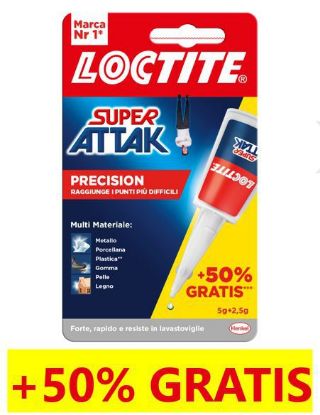 Immagine di COLLA SUPER ATTAK 5gr+2,5gr 1pz PRECISION - LOCTITE