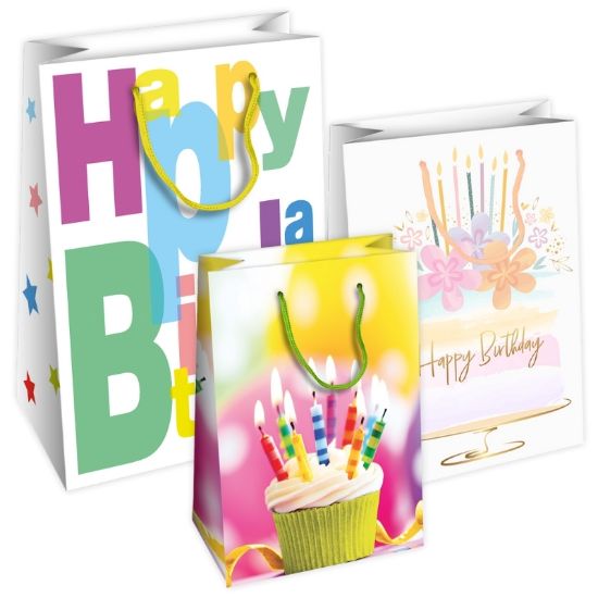 Immagine di SACCHETTI SHOPPER DECOR 25x12x35cm 10pz HAPPY